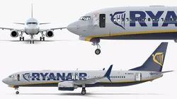 Ryanair Boeing 737-900 with Interior and Doors Rigged for Maya 3D model