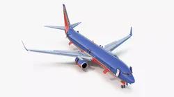 Southwest Airlines Boeing 737-900 ER with Cabin Rigged for Maya 3D model