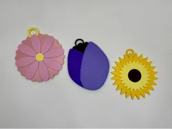Spring Flower Themed Ornaments
