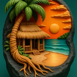 Sunset Island Sculpture