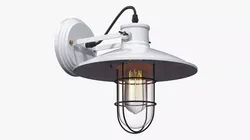 Wall Mounted Light with Glass Cover White 3D model