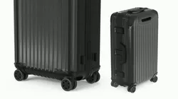 Wheeled Hard Shell Suitcase with Lock Black 3D model
