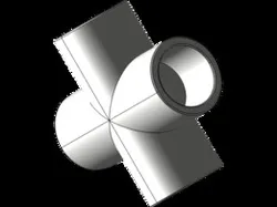 [3D PRINTABLE] 15mm PVC Cross Fitting