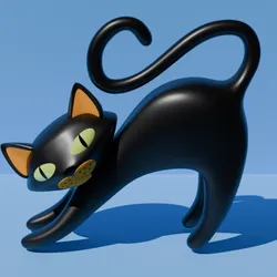 BLACK CAT ORNAMENT - BLACK CAT ORNAMENT