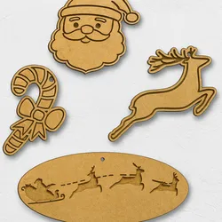 Christmas Ornaments x4