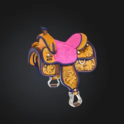 Cowgirl Floral Western Saddle Ornament