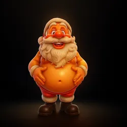 Cute Chubby Santa Claus 3D Print | Jolly Christmas Figurine | Holiday Decor | Festive Santa Model for Home Display