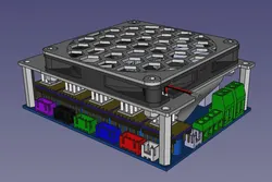 Fan holder, duct and grille for JGAurora A5 / MKS GEN_L v1 / TMC2208