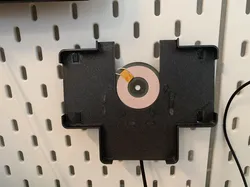 Ikea Skadis iPhone XS holder with Qi charger