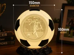 Lámpara de Balón de Fútbol Personalizada con Base de Roca - Modelo de impresión 3D gratuito