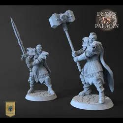 Miniature Games & Accessories STL indir - Boris - Demon Vs Paladin - Goblin Art Studios