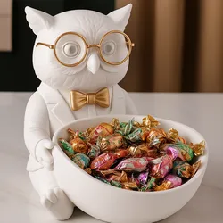Owl Butler Candy Bowl – Elegant 3D Printed Candy Holder | Cute Owl Snack Bowl Decor
