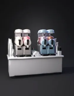 Soft serve ice cream machine with dual hoppers on a white counter pas
