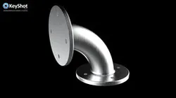 Solid pipe 3D with Render