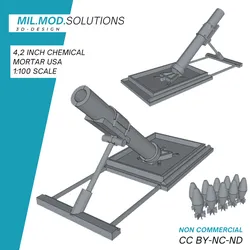 4,2 Zoll Chemischer Mörser der USA für Bolt Action (28mm) Tabletop