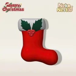 Characters & Creatures STL indir - Christmas Stocking – Holiday Decor Edition - NekoNest3D