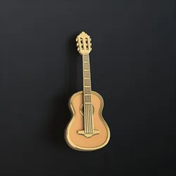 Classic Guitar Pendant 3D print model
