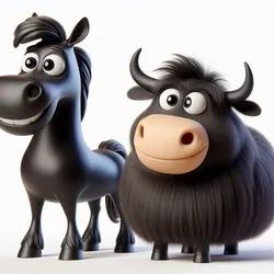 Donkey and Sheep Figurines for Wild Life Scenes