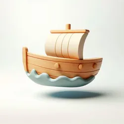 Modern Sailing Boat Model with Oar for Voyage