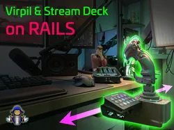 Virpil VPC Desk Mount linear rail adapter for MongoosT / WarBRD / Stream Deck