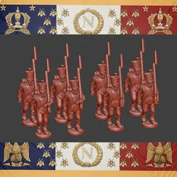 28mm Napoleonic French Light btg elites 1812-15