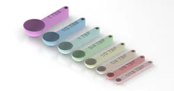 A set of measuring spoons