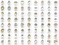 Collection 3d Ring Jewellery Models bulk