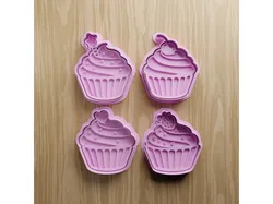 Cupcake Cookie Cutter STL Bundle | Cute Dessert Fondant Cutter Set | 3D Printable Baking Files