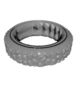FIDGET RING Voronoi & Roman dice