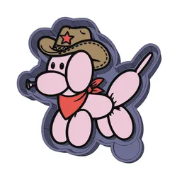 freshie western balloon dog STL Mold Housing for Silicone & Resin