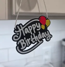 Happy Birthday Hanging Tag
