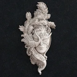 Jewelry pendant mask girl