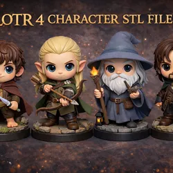 Lord Of The Rings Chibi 4 Character  Bundle