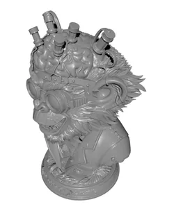 Mad Scientist Monkey Bust Printable STL File