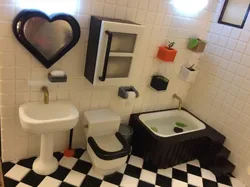 Miniature tub & tub  case (bathroom)