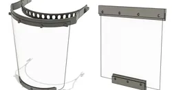 Prusa Face Shield - RC3 (More reliable printing and no laser cutter required)