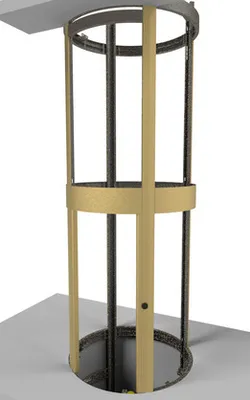 Round Elevator Front Column Stainless Steel Design Standard