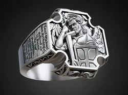 Saint Archangel Michael prayer signet ring