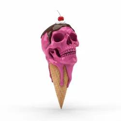 Skull Sundae Ice Cream Pop Pop Surrealism toy