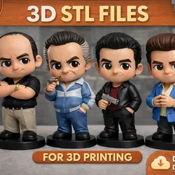 Sopranos 4 Characters STL Bundle