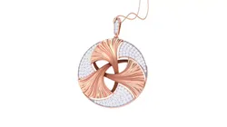Tri Leaves High Jewelry Pendant Necklace 3dm stl 3mf obj glb