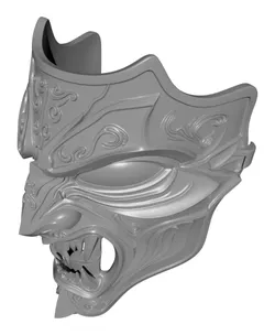 War Demon Wearable Horror Mask Printable STL File