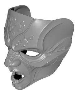 Wrath Demon Wearable Cosplay Mask High Detail STL
