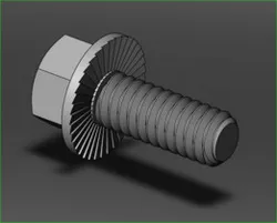 1/4-20 X 5/8" Serrated-Flanged Hex Bolt