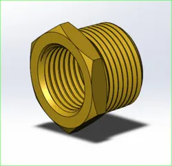 3/4" MNPT X 1/2" FNPT Brass Pipe Fitting