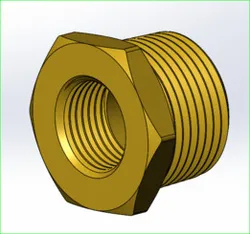 3/4" MNPT X 3/8" FNPT Brass Pipe Fitting