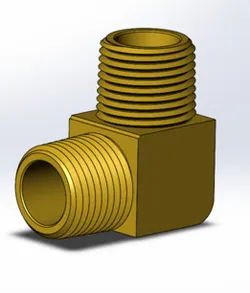 3/8" MNPT 90 Deg Elbow