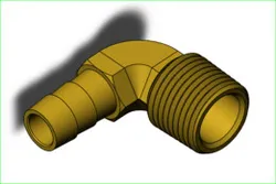 3/8" MNPT X 3/8" Hose ID Brass Elbow