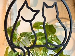 Enrejado de dos gatos - Modelo de impresión 3D gratuito