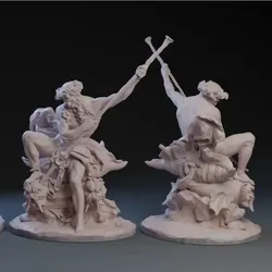 Sculptures & Artworks STL Download - Neptune : King of the Deep : Ocean God Statueby pixelfab
